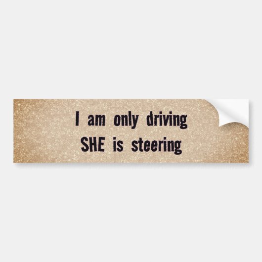 Wie heeft echt de leiding? bumpersticker (Voorkant)