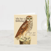 Wie heeft een 'Birthday Owl', maar het is jouw Wen Kaart (Voorkant)