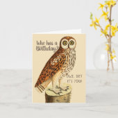 Wie heeft een 'Birthday Owl', maar het is jouw Wen Kaart (Gele Bloem)