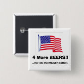 Wie heeft een President nodig?!? Vierkante Button 5,1 Cm (Voorkant /achterkant)