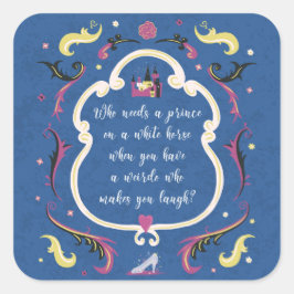 Wie heeft een prins nodig? vierkante sticker
