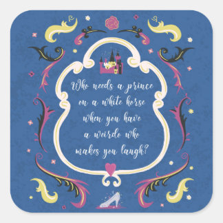 Wie heeft een prins nodig? vierkante sticker