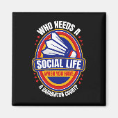 Wie heeft een sociale leven badminton rackets shut magneet (Voorkant)