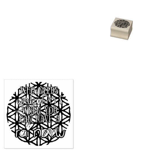 Wie heeft eenhoorns nodig rubberstempel (Gestempeld)