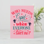 Wie heeft er behoefte aan Cupid als iedereen van m Feestdagenkaart (Staand voorkant)