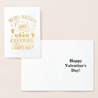 Wie heeft er behoefte aan Cupid als iedereen van m Folie Kaarten