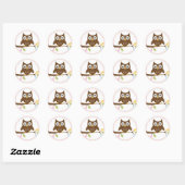 {Wie heeft er een baby?} Ronde Sticker (Vel)
