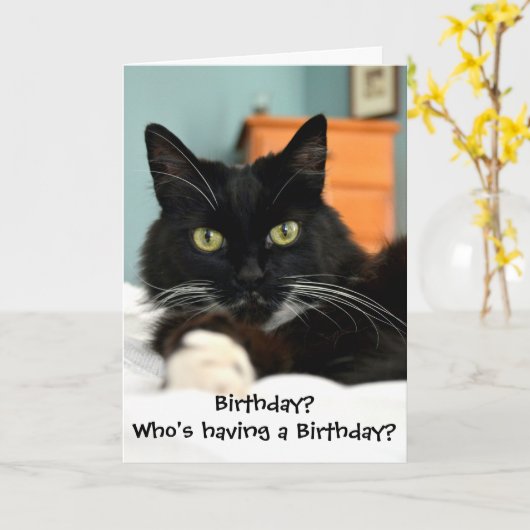 Wie heeft er een verjaardag? Wenskaart Kaart (Gele Bloem)