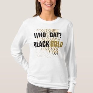 Wie heeft er gegeten? Zwarte gouden harten T-shirt