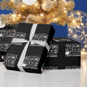 Wie heeft er nu een pot goud nodig als je Lucky Ch Cadeaupapier