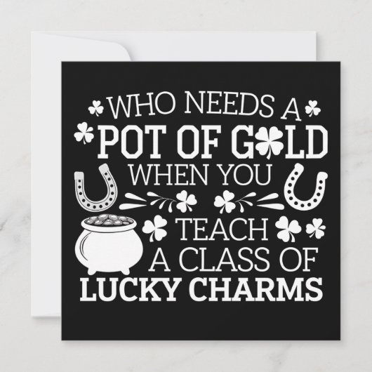 Wie heeft er nu een pot met goud nodig als je Luck Kaart (Voorkant)