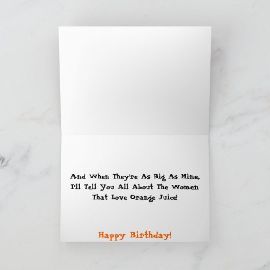 Wie heeft er nu meer ballen - grappige verjaardags kaart (Binnen)