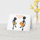 Wie heeft er nu meer ballen - grappige verjaardags kaart (Gele Bloem)