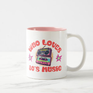 WIE HEEFT ER VARING VAN MuzieK UIT DE JAREN 80 FUN Tweekleurige Koffiemok