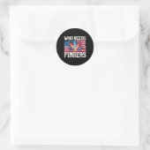 Wie heeft er vuurwerk nodig? ronde sticker (Tas)