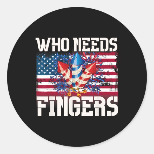 Wie heeft er vuurwerk nodig? ronde sticker (Voorkant)