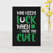 Wie heeft geluk nodig als je een leuke St. Patrick Kaart (Gele Bloem)