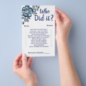 Wie heeft het gedaan met de Shower Game Card Blue  Flyer (Hand)