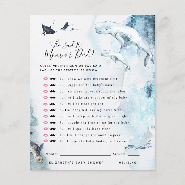 Wie heeft het gezegd | BABY SHOWER (Voorkant)