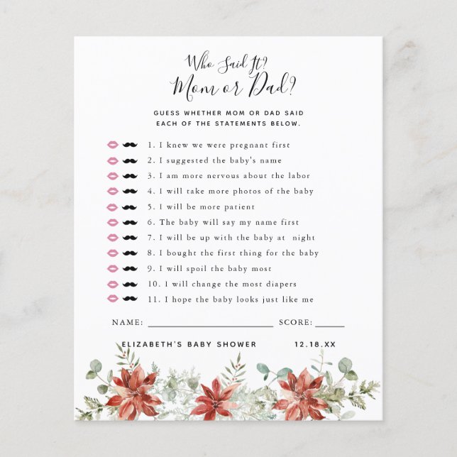 Wie heeft het gezegd | BABY SHOWER (Voorkant)