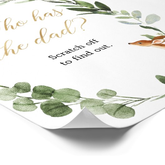 Wie heeft het papa spel Herten groen goud Poster (Hoek)