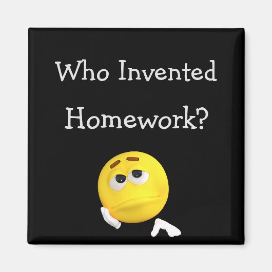 Wie heeft huiswerk uitgevonden? Magnet (Voorkant)