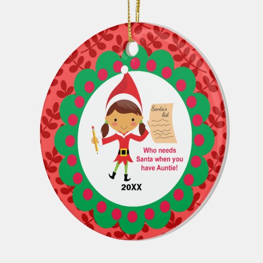 Wie heeft kerstversiering nodig voor de kerstman v keramisch ornament (Links)