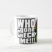 Wie heeft me gecontroleerd? koffiemok (Voorkant links)