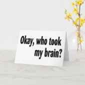 Wie heeft mijn hersens meegenomen? kaart (Gele Bloem)