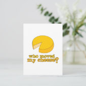 Wie heeft mijn kaas verplaatst? briefkaart (Staand voorkant)