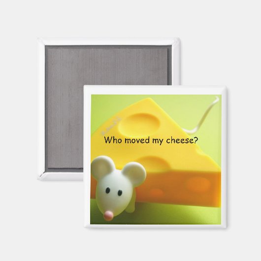 Wie heeft mijn kaas verplaatst? magneet (Voorkant / Achterkant)