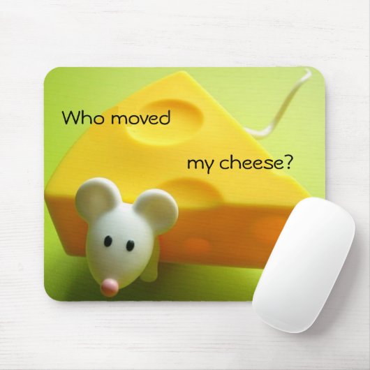 Wie heeft mijn kaas verplaatst muismat (Met muis)