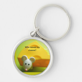 Wie heeft mijn kaas verplaatst? Premium Round Sleutelhanger