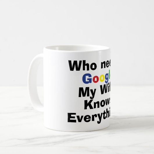 Wie heeft mok nodig voor google-koffie (Voorkant links)