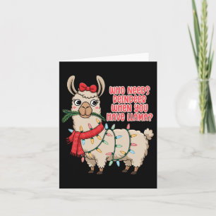 Wie heeft rendieren nodig als je lama hebt - Kerst Kaart