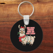 Wie heeft rendieren nodig als je lama hebt - Kerst Sleutelhanger (Voorkant)