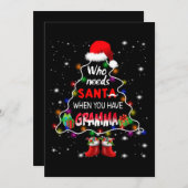 Wie heeft santa nodig als je gramma hebt save the date (Voorkant / Achterkant)