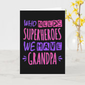 Wie heeft superhelden nodig die we opa hebben kaart (Gele Bloem)