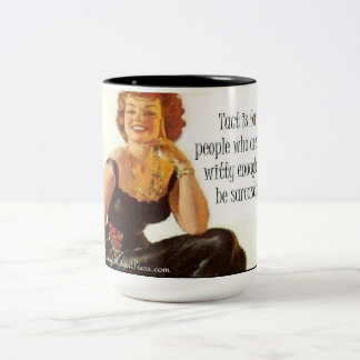 Wie heeft tact nodig? tweekleurige koffiemok