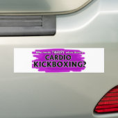 Wie heeft therapie nodig als er cardio Kickboxing Bumpersticker (Op auto)