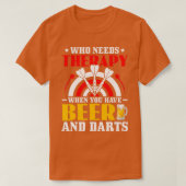 Wie heeft therapie nodig als je een deer- en kunst t-shirt (Design voorkant)