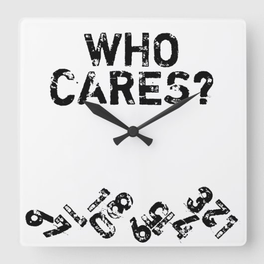 Wie het afnemen van de muur van Aantallen eist Vierkante Klok (Voorkant)