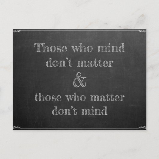 Wie het erg vindt briefkaart (Voorkant)