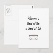 Wie het moe is van de theeslogan - moe van het lev briefkaart (Voorkant / Achterkant)