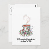 Wie het moe is van de theeslogan - moe van het lev briefkaart (Voorkant / Achterkant)