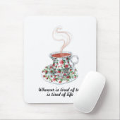 Wie het moe is van de theeslogan - moe van het lev muismat (Met muis)