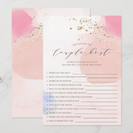 Wie het Paars Beste Vrijgezellenfeest Game kent no Kaart (Voorkant / Achterkant)