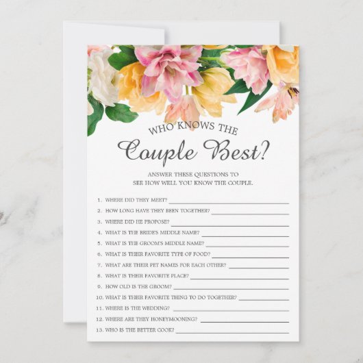 Wie het Paars Beste Vrijgezellenfeest Game kent no Kaart (Voorkant)