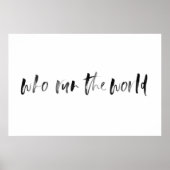 Wie het Poster van de Typografie van de Waterverf  (Voorkant)