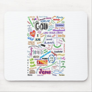 Wie hij is...Namen van God Muismat